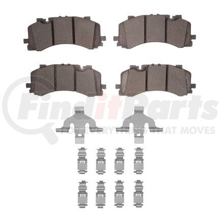 1551-1952-01 by DYNAMIC FRICTION COMPANY - DFC 5000 Advanced Brake Pads - Low Metallic and Hardware Kit