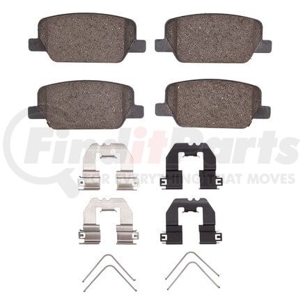 1551-2199-01 by DYNAMIC FRICTION COMPANY - DFC 5000 Advanced Brake Pads - Ceramic and Hardware Kit