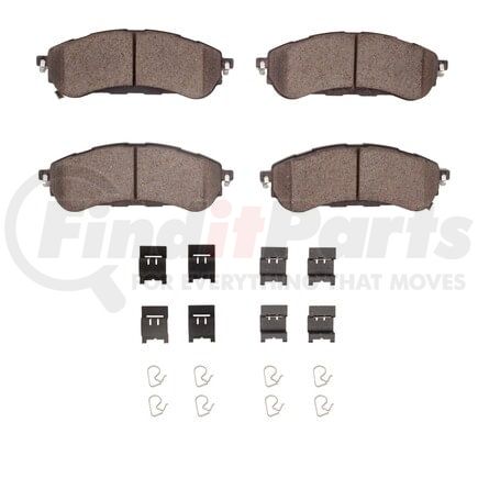 1551-2208-01 by DYNAMIC FRICTION COMPANY - DFC 5000 Advanced Brake Pads - Ceramic and Hardware Kit