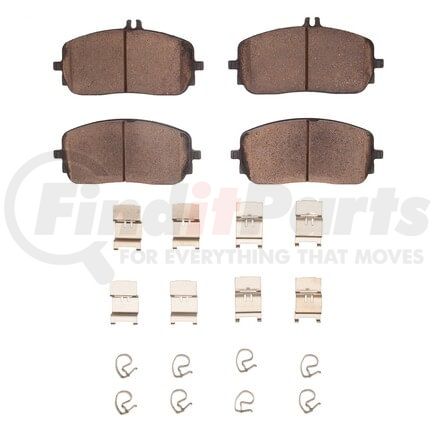 1551-2209-01 by DYNAMIC FRICTION COMPANY - DFC 5000 Advanced Brake Pads - Low Metallic and Hardware Kit