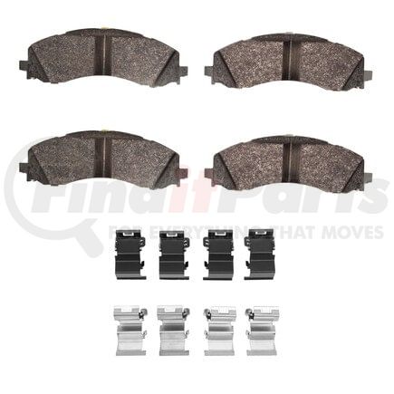 1551-2223-01 by DYNAMIC FRICTION COMPANY - DFC 5000 Advanced Brake Pads - Semi Metallic and Hardware Kit