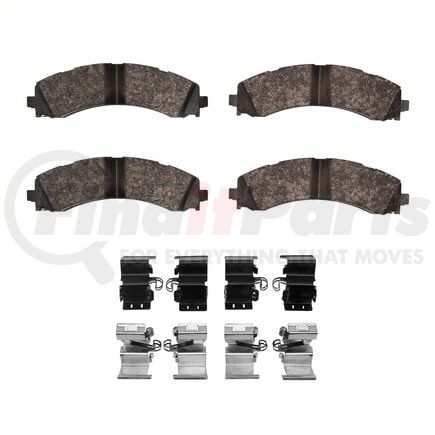 1551-2224-01 by DYNAMIC FRICTION COMPANY - DFC 5000 Advanced Brake Pads - Semi Metallic and Hardware Kit