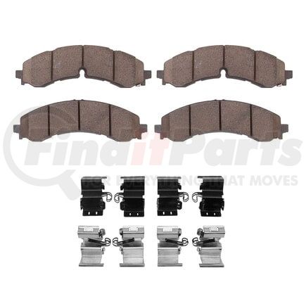 1551-2250-01 by DYNAMIC FRICTION COMPANY - DFC 5000 Advanced Brake Pads - Ceramic and Hardware Kit