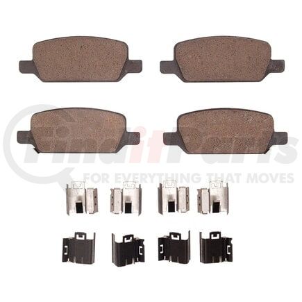 1551-2283-01 by DYNAMIC FRICTION COMPANY - DFC 5000 Advanced Brake Pads - Ceramic and Hardware Kit