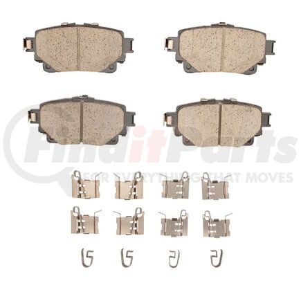 1551-2305-01 by DYNAMIC FRICTION COMPANY - DFC 5000 Advanced Brake Pads - Ceramic and Hardware Kit