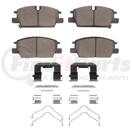 1551-2345-01 by DYNAMIC FRICTION COMPANY - 5000 Advanced Brake Pads - Ceramic and Hardware Kit