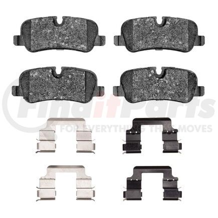 1551-1099-02 by DYNAMIC FRICTION COMPANY - 5000 Advanced Pads - Low-Metallic and Hardware Kit