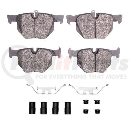 1551-1170-01 by DYNAMIC FRICTION COMPANY - 5000 Advanced Pads - Low-Metallic and Hardware Kit