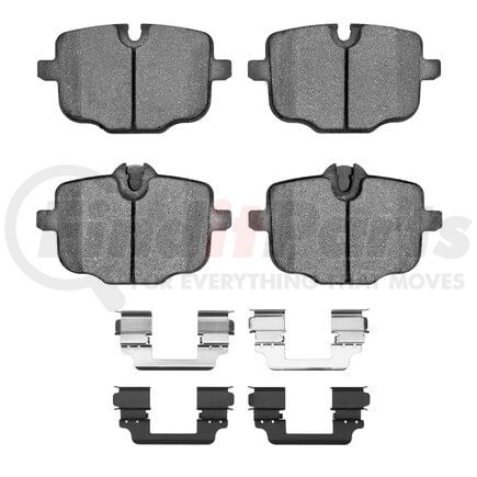 1553-1850-01 by DYNAMIC FRICTION COMPANY - 5000 Advanced Brake Pads - Low Metallic and Hardware Kit