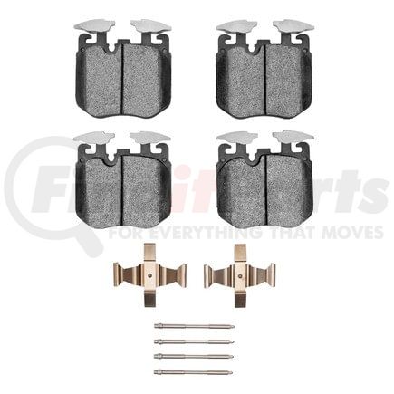 1553-1868-01 by DYNAMIC FRICTION COMPANY - 5000 Advanced Brake Pads - Low Metallic and Hardware Kit