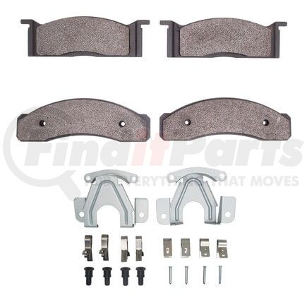 1551-0034-01 by DYNAMIC FRICTION COMPANY - 5000 Advanced Pads - Semi-Metallic and Hardware Kit