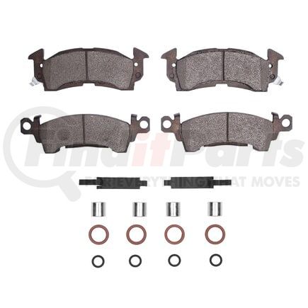 1551-0052-01 by DYNAMIC FRICTION COMPANY - 5000 Advanced Pads - Semi-Metallic and Hardware Kit