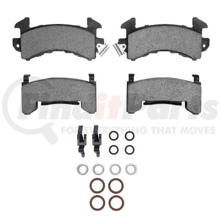 1551-0154-01 by DYNAMIC FRICTION COMPANY - 5000 Advanced Pads - Semi-Metallic and Hardware Kit
