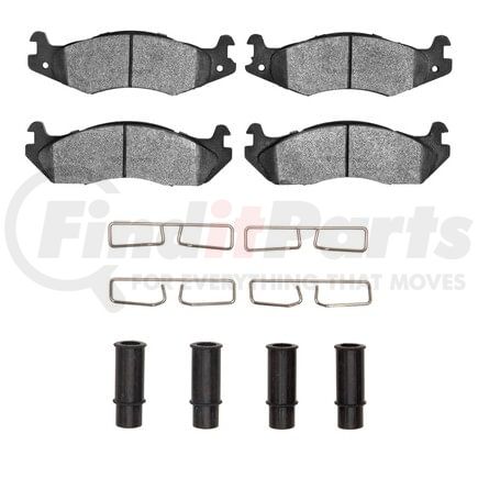 1551-0203-01 by DYNAMIC FRICTION COMPANY - 5000 Advanced Pads - Semi-Metallic and Hardware Kit