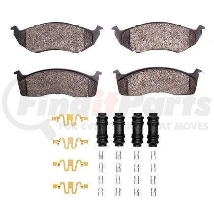 1551-0591-01 by DYNAMIC FRICTION COMPANY - 5000 Advanced Pads - Semi-Metallic and Hardware Kit