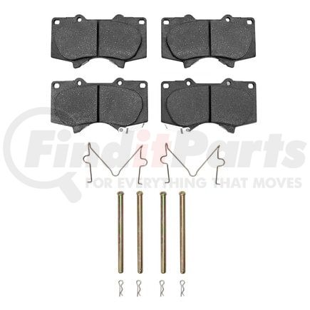 1400-0976-01 by DYNAMIC FRICTION COMPANY - Ultimate Duty Performance Brake Pads and Hardware Kit