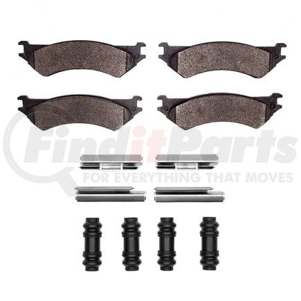 1551-0802-01 by DYNAMIC FRICTION COMPANY - 5000 Advanced Pads - Semi-Metallic and Hardware Kit