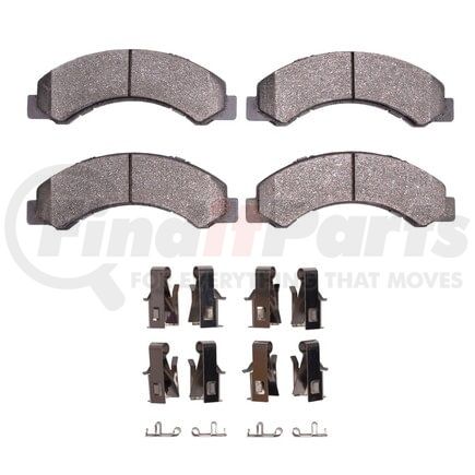1551-0825-01 by DYNAMIC FRICTION COMPANY - 5000 Advanced Pads - Semi-Metallic and Hardware Kit