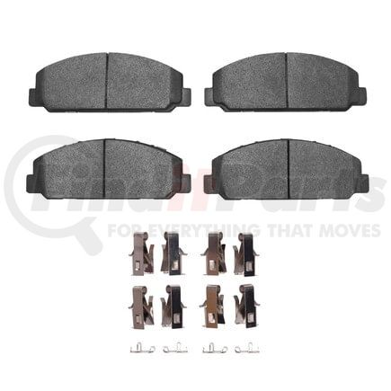 1551-0827-01 by DYNAMIC FRICTION COMPANY - 5000 Advanced Pads - Semi-Metallic and Hardware Kit