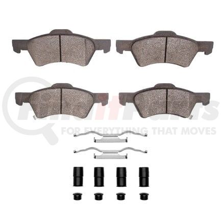 1551-0857-01 by DYNAMIC FRICTION COMPANY - 5000 Advanced Pads - Semi-Metallic and Hardware Kit