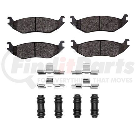 1551-0898-01 by DYNAMIC FRICTION COMPANY - 5000 Advanced Pads - Semi-Metallic and Hardware Kit