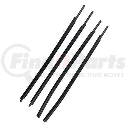 KT2007 by FAIRCHILD - 4-PC Front and Rear Outer Belt Weatherstrip Kit for 2007-2015 Toyota Tundra