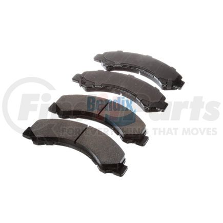 E11108250 by BENDIX - Formula Blue™ Hydraulic Brake Pads - Heavy Duty Extended Wear, With Shims, Front, 7697-D825 FMSI