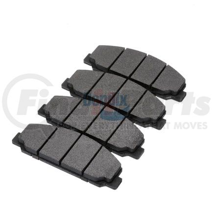 E11108270 by BENDIX - Formula Blue™ Hydraulic Brake Pads - Heavy Duty Extended Wear, With Shims, Front, 7699-D827 FMSI