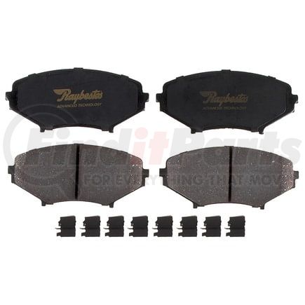 Raybestos ATD1009C Disc Brake Pad Set Brake Parts Inc Raybestos AT Overstock Ceramic Disc Brake Pad Set