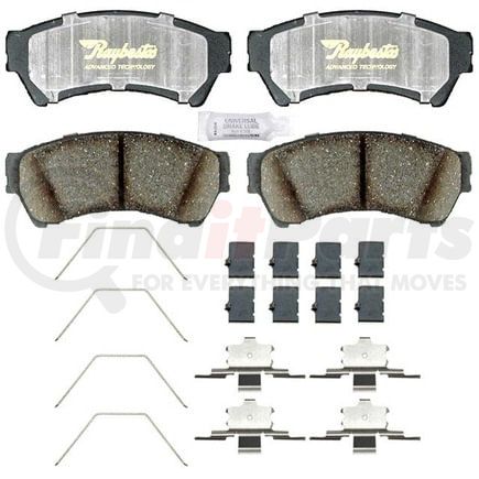 Raybestos ATD1164C Disc Brake Pad Set Brake Parts Inc Raybestos AT Overstock Ceramic Disc Brake Pad Set