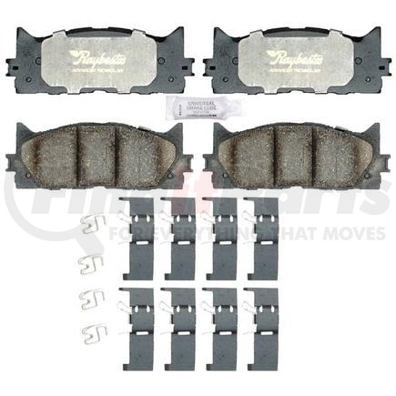 Raybestos ATD1222C Disc Brake Pad Set Brake Parts Inc Raybestos AT Overstock Ceramic Disc Brake Pad Set
