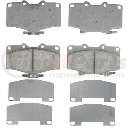 Raybestos ATD611C Disc Brake Pad Set Brake Parts Inc Raybestos AT Overstock Ceramic Disc Brake Pad Set