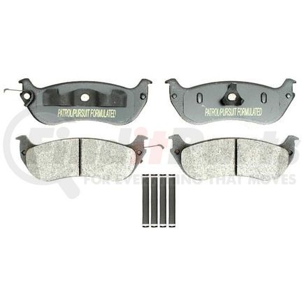 Raybestos ATD674AP Disc Brake Pad Set Brake Parts Inc Raybestos Police Overstock Metallic Disc Brake Pad Set