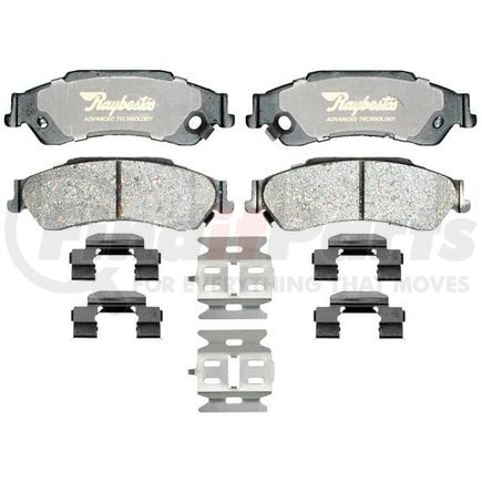 Raybestos ATD729C Disc Brake Pad Set Brake Parts Inc Raybestos AT Overstock Ceramic Disc Brake Pad Set