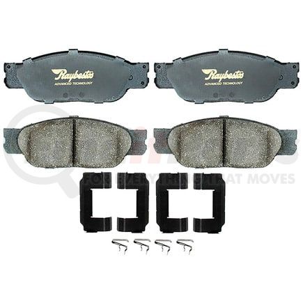Raybestos ATD805C Disc Brake Pad Set Brake Parts Inc Raybestos AT Overstock Ceramic Disc Brake Pad Set