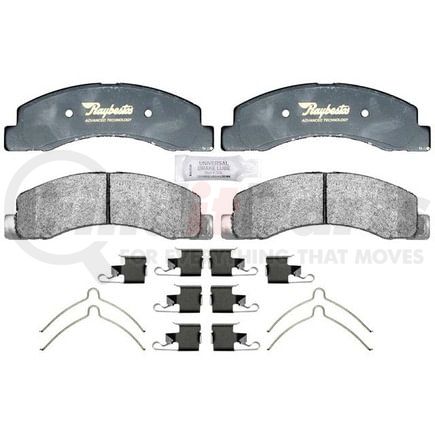Raybestos ATD824M Disc Brake Pad Set Brake Parts Inc Raybestos AT Overstock Metallic Disc Brake Pad Set