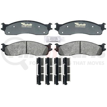 Raybestos ATD965M Disc Brake Pad Set Brake Parts Inc Raybestos AT Overstock Metallic Disc Brake Pad Set