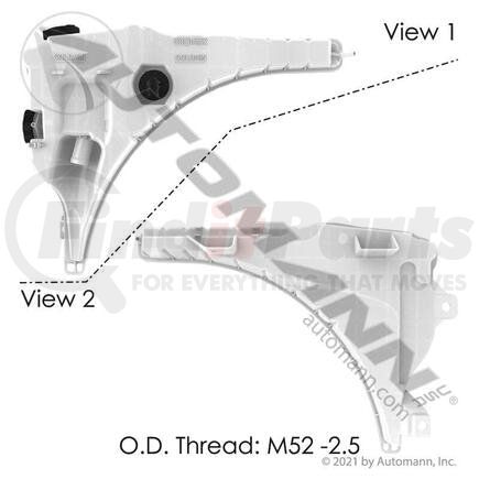 575.1073 by AUTOMANN - COOLANT RESERVOIR FREIGHTLINER