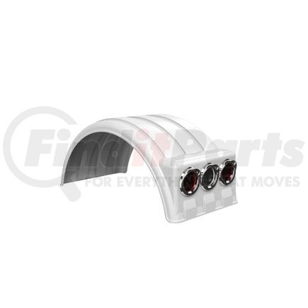 10001785 by MINIMIZER - Dual Fender for 19.5 Tire White (Light Box)