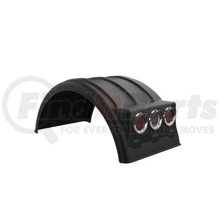 10001886 by MINIMIZER - Dual Fender for 22.5 Tire Black (Light Box)