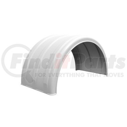 10001914 by MINIMIZER - One Piece Single Axle Fender White