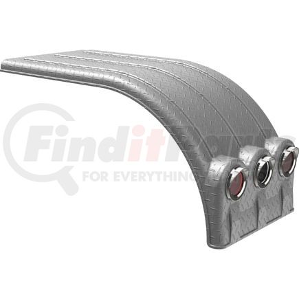 10002016 by MINIMIZER - Contour Fender for MIN900 & TA900 Diamond Plate Silver (Light Box)