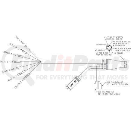 016661H6 by GROTE - TRAILER WIRING, MAIN HARNESS (nose box plugs)