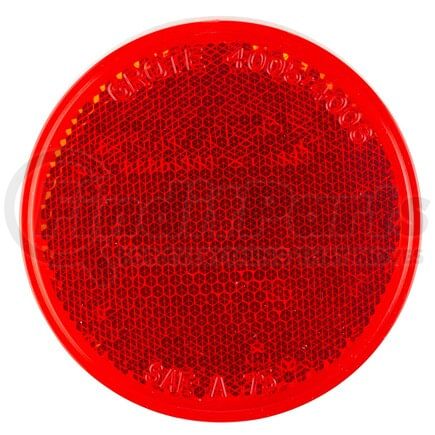 400523 by GROTE - REFLECTOR, 3", RED RND STICK-ON, BULK PK