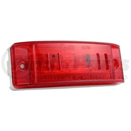 47162 by GROTE - SuperNova Sealed Turtleback II LED Clearance Marker Light - Red, Optic Lens, Male Pin