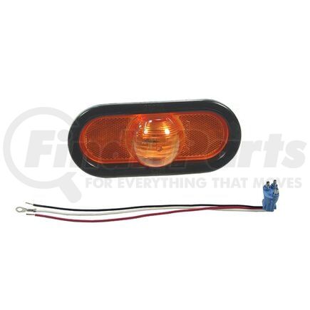 Grote 52543 Turn Signal Light Oval Torsion Mount� III Side Turn/Marker Lamp, Yellow, Female Pin (52513 + 92420 + 67000)