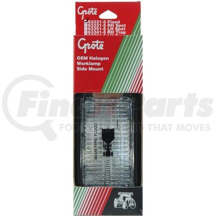 633215 by GROTE - Composite Work Lamp, Side Mount, Flood, Retail Pack