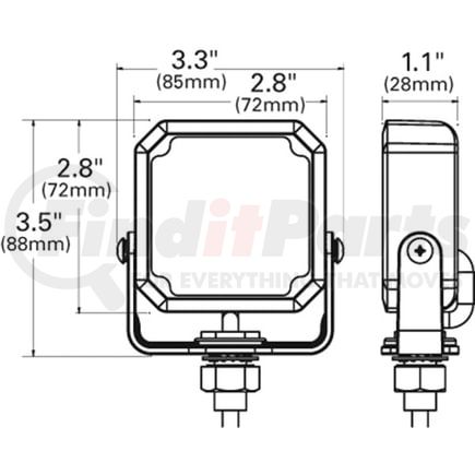 76792 by GROTE - Auxiliary LED Strobe Lights, Red, 12V/24V