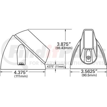 Grote 78563 Snow Plow Marker Wing-Tip LED Snowplow Light, Horizontal