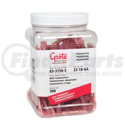 8331503 by GROTE - Hs Butt, Poly 22; 18 Ga Pk 300, Jar